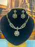 premium CZ Medium necklace set with pink stones
