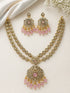 2 layers Victorian PolishAD Stone necklace with Mossannite Stone