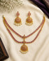 2 Layers Ruby red Stones short Necklace set