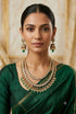 2 layer Victorian Polish Mossannite Necklace Set