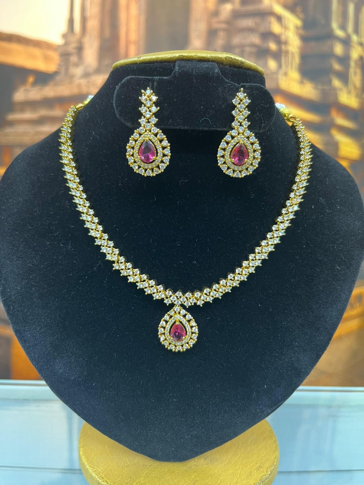 Medium CZ Necklace Set