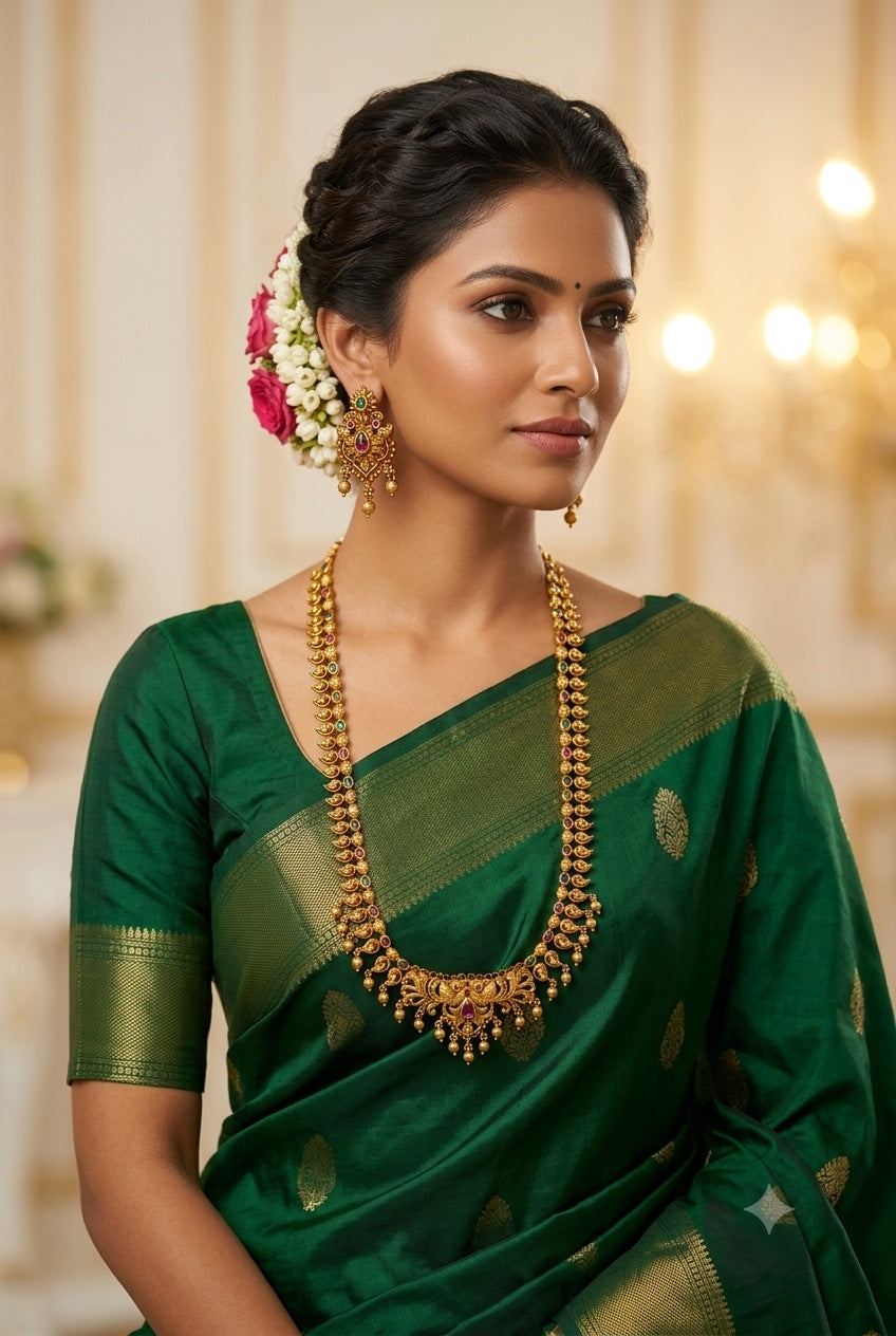 Temple Long Necklace Set