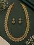 AD Long Necklace Set with Antique Finish