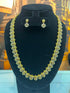 AD Long Necklace Set with Antique Finish