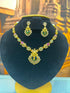 AD Necklace Set with Ganesh Face and Antique Finish