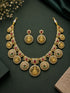AD Short necklace Set with Antique Finish