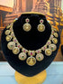 AD Short necklace Set with Antique Finish