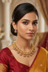 AD Short necklace Set with Antique Finish