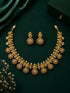 AD Short necklace Set with Antique Finish