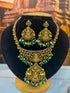 Medium Antique Necklace Set with AD Stones
