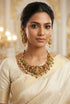 AD Short necklace Set with Antique Finish
