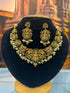 AD Short necklace Set with Antique Finish