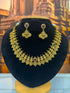 AD Short necklace Set with Antique Finish