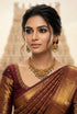 Temple Short necklace Set with AD Stones