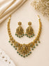 Temple Short necklace Set with AD Stones