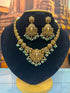 Temple Short necklace Set with AD Stones