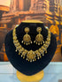 Temple Short necklace Set with AD Stones