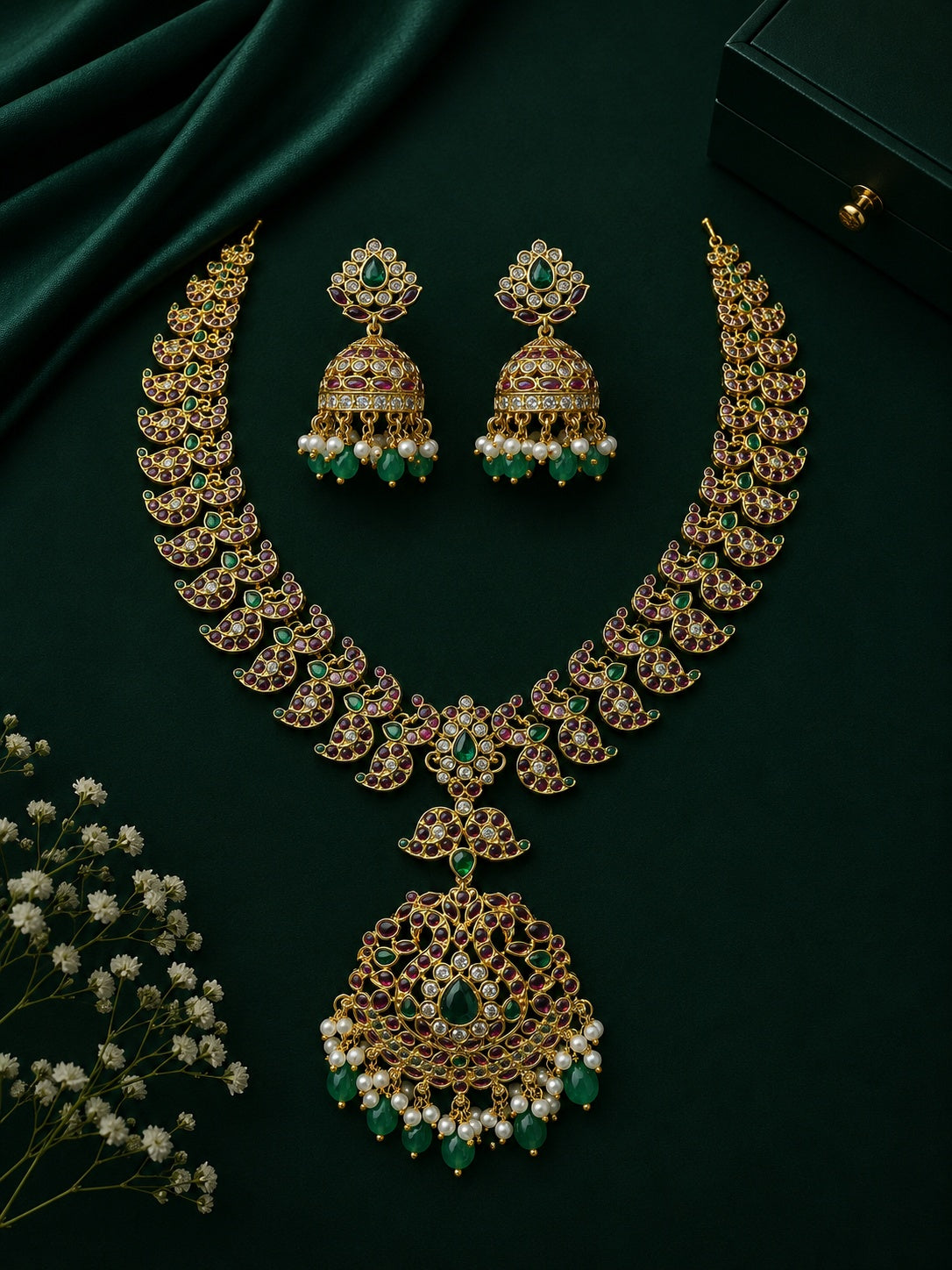 Kundan Jadau Medium Necklace Set