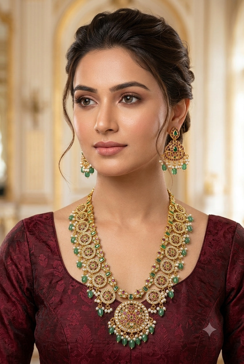 Kundan Jadau Long Necklace Set
