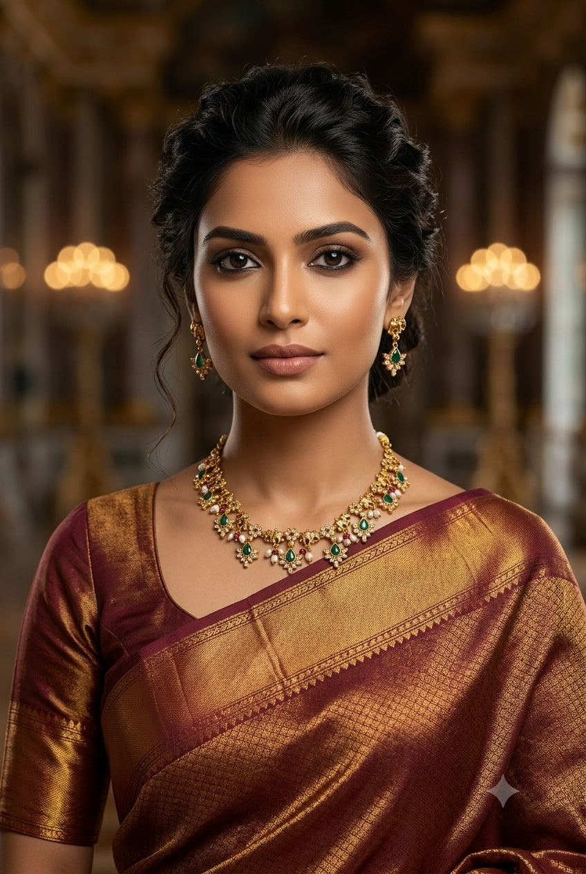 Kundan Jadau Medium Necklace Set
