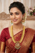 Kundan Jadau Long Necklace Set with Kasu Design