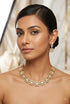 Gold Plated Short Mossanite Necklace Set