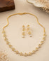 Mehendi Gold Plated delicate CZ Necklace Set