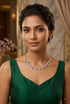 White Gold Plated AD Necklace Set