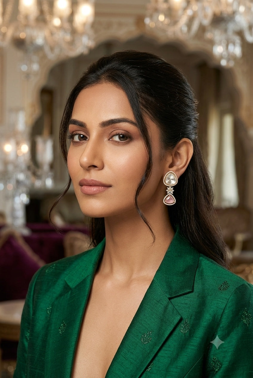 Gold Plated Mozaannite Earrings