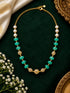 Swarovski Pearls with Gundu and Natural Stones in a Micro gold plated Chain