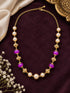 Swarovski Pearls with Gundu and Natural Stones in a Micro gold plated Chain