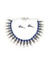 German Silver Plated oxidised multicolour stone Necklace set
