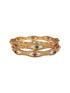 Multicolor Gold plated antique bangles set of 2 bangles  0825