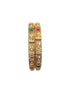 Multicolor Gold plated antique bangles set of 2 bangles