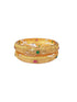 Multicolor Gold plated antique bangles set of 2 bangles