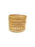 Multicolor Gold plated antique bangles set of 6 bangles