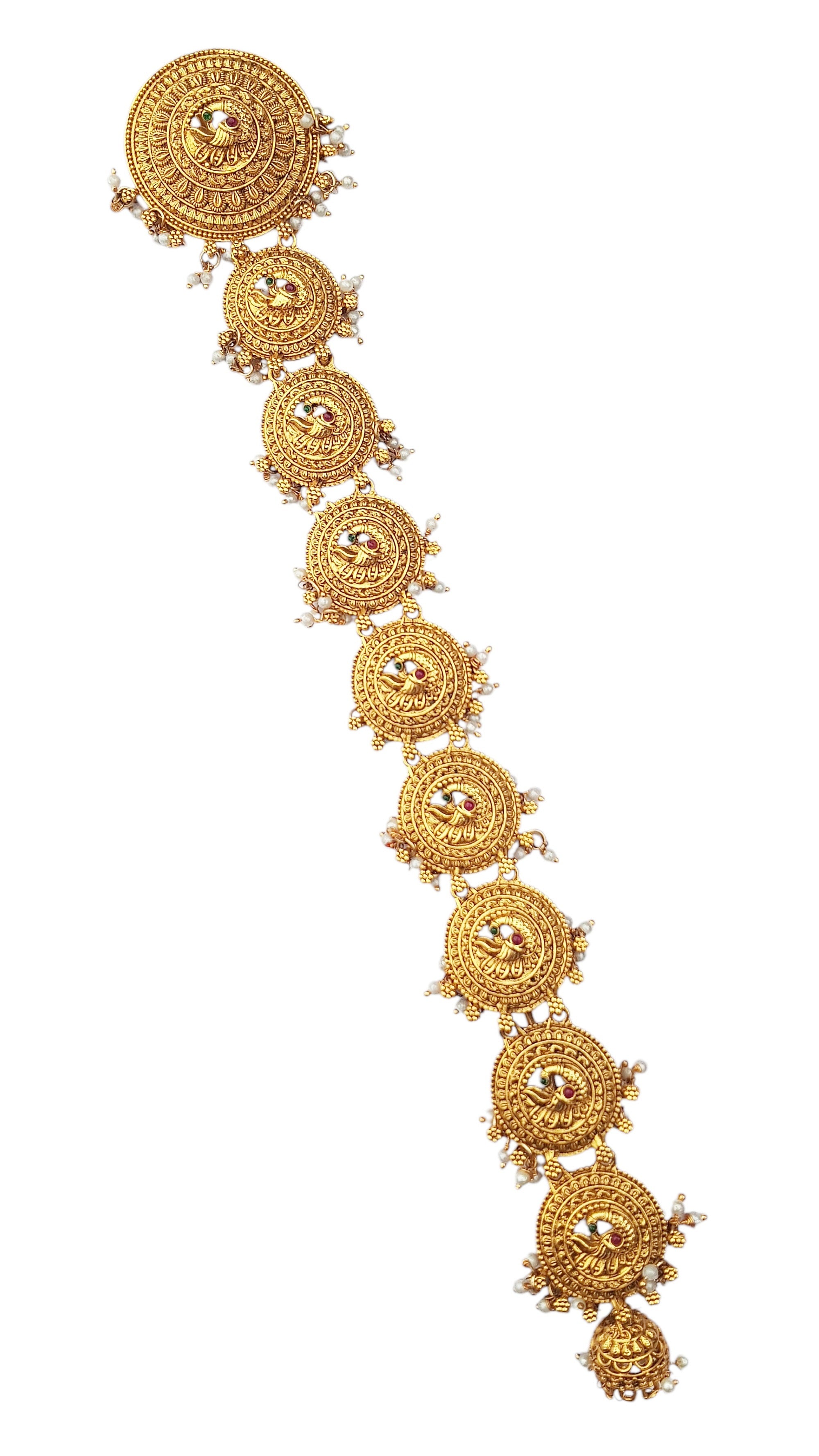 Gold Plated Hair Jada/Amboda/Hair Pin/Jade bille  0825