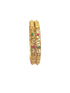 Multicolor Gold plated antique bangles set of 2 bangles  0825