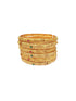 Multicolor Gold plated antique bangles set of 6 bangles  0825