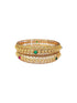 Multicolor Gold plated antique bangles set of 2 bangles