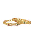 Multicolor Gold plated antique bangles set of 2 bangles  0825