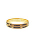 Multicolor Gold plated microgold plated black bead bangles set of 2 bangles