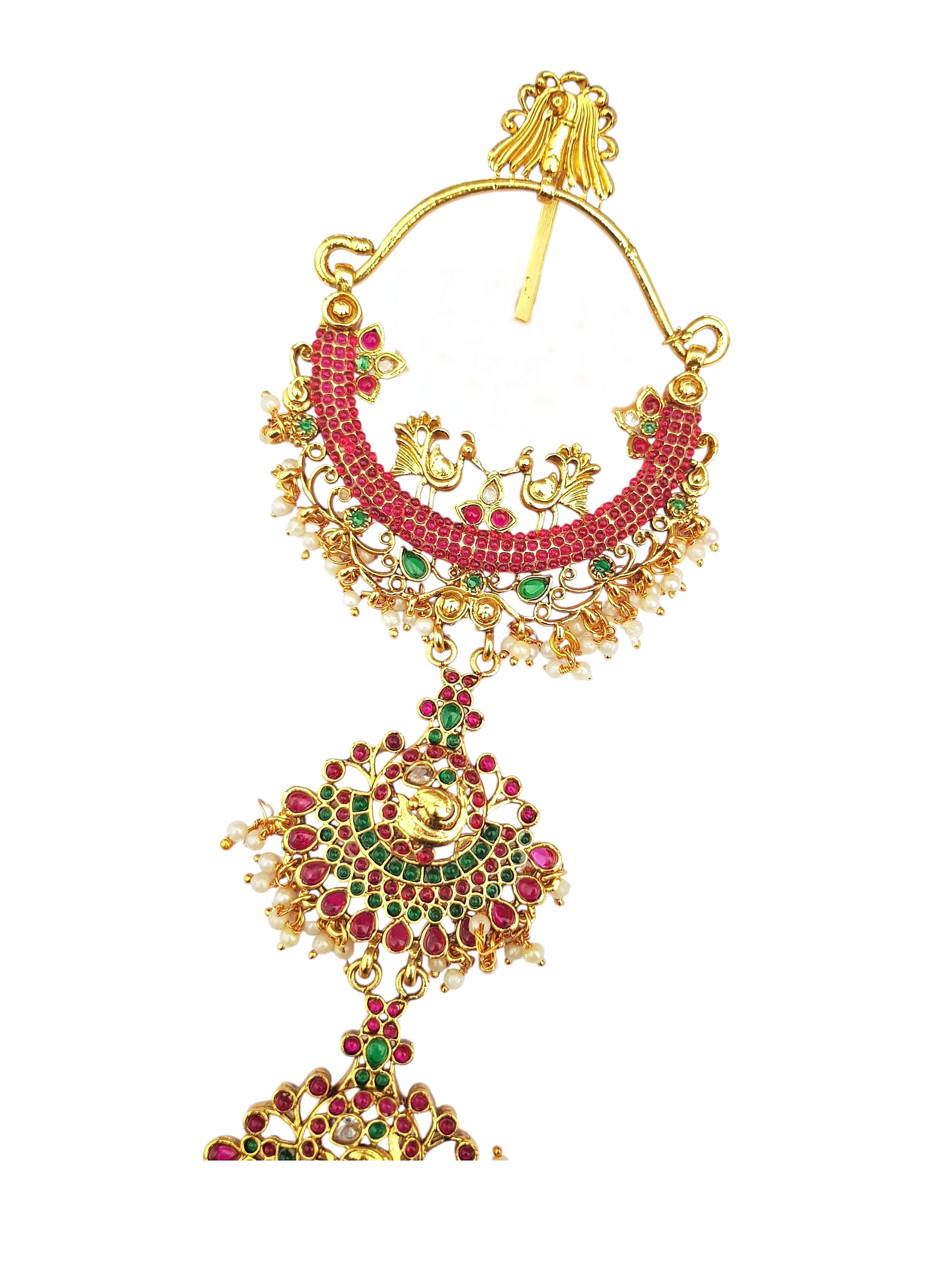 Gold Plated Hair Jada/Amboda/Hair Pin/Jade bille  0825