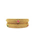 Multicolor Gold plated antique bangles set of 2 bangles