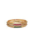 Multicolor Gold plated antique bangles set of 2 bangles