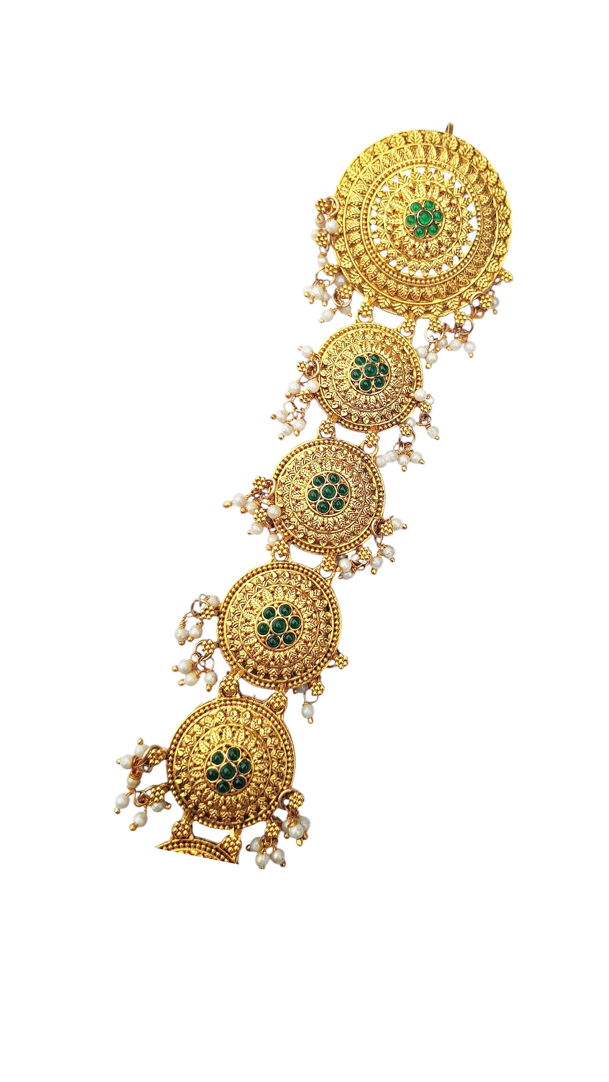 Gold Plated Hair Jada/Amboda/Hair Pin Half choti/jade bille  0825