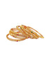Multicolor Gold plated antique bangles set of 6 bangles  0825