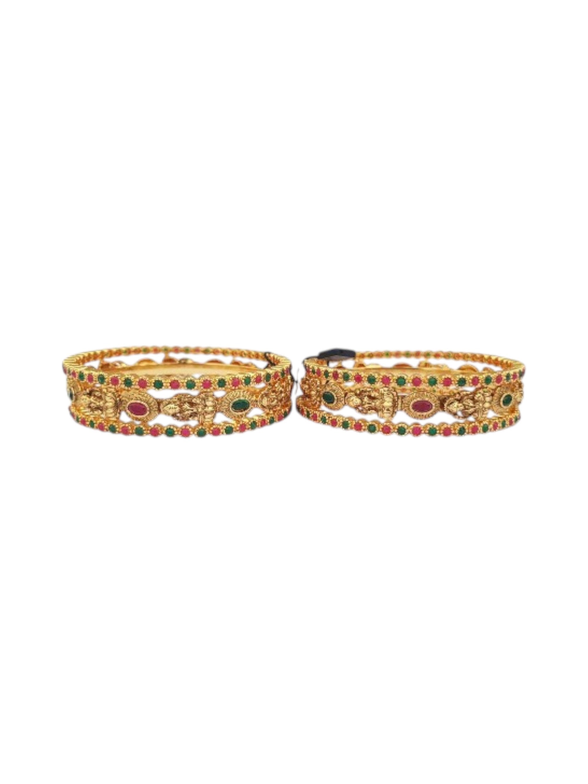 Multicolor CZ/AD stones set of 6 bangles  0825