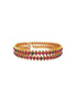 Multicolor Gold plated antique bangles set of 2 bangles  0825