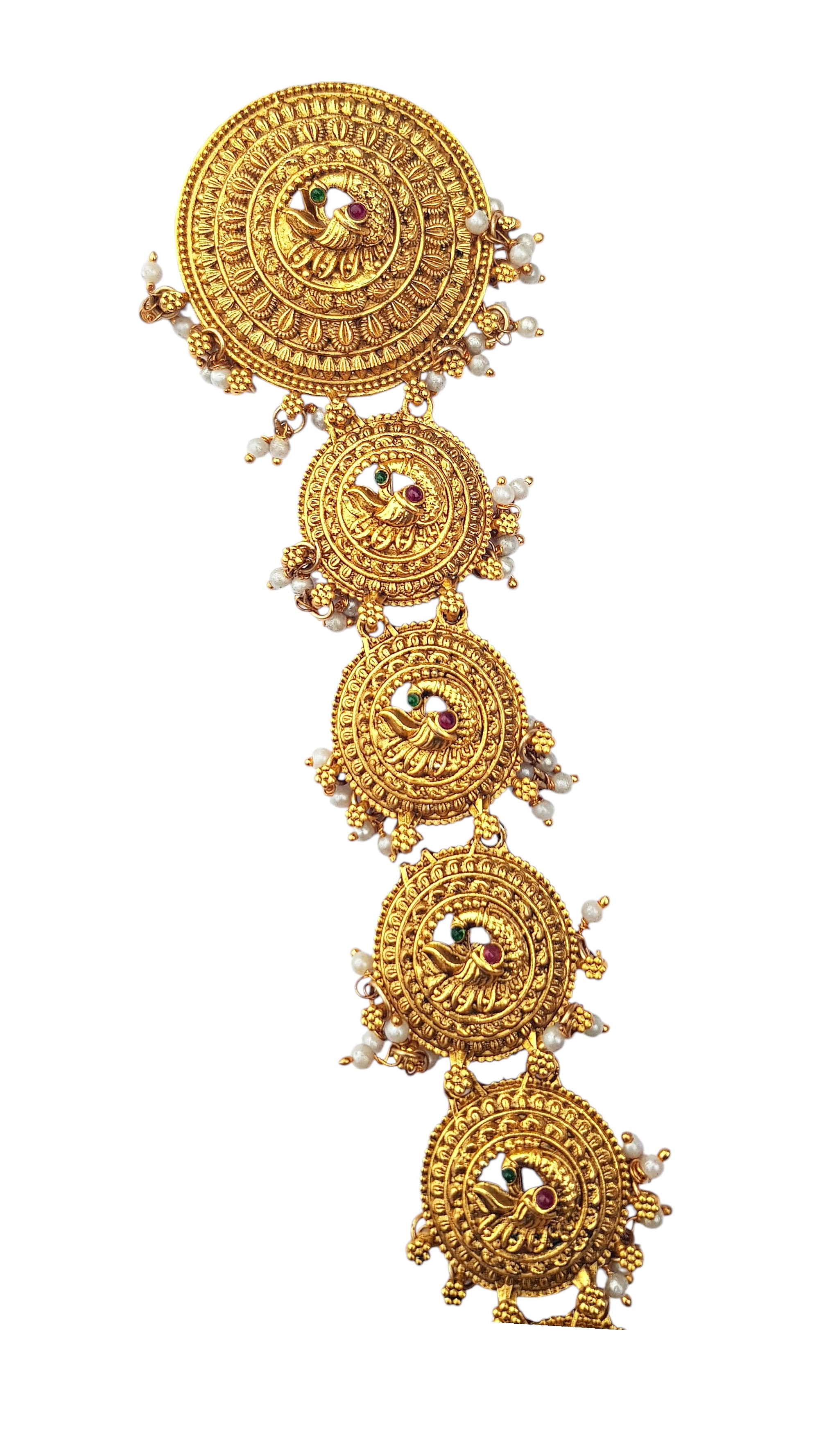 Gold Plated Hair Jada/Amboda/Hair Pin/Jade bille  0825